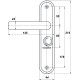 Ручка дверная Mettem (Меттэм) для ЗВ9 902 НР 0501 (плоская) с пружиной медн.антик