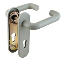 Ручка Fuaro (Фуаро) дверная DH-0433/GR NE (СЕРАЯ) с пружиной для замка (FL-0432, 0433, 0434), НЕЙЛОН