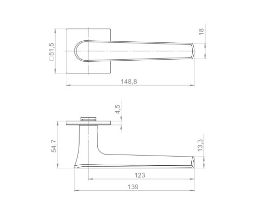 Ручка Armadillo (Армадилло) раздельная K.YM.VANILLA FSG-39 флор. золото