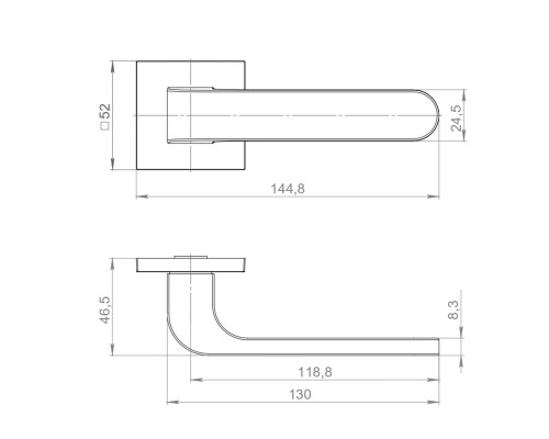 Ручка Ajax (Аякс) раздельная K.JS51.FLEX BL-24 черный Ручка Ajax (Аякс) раздельная K.JS51.FLEX BL-24 черный