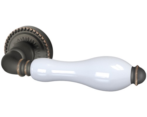 Ручка Armadillo (Армадилло) раздельная Silvia CL1/HD ABL-18/WP-109 Темная медь/бел. фарфор Ручка Armadillo (Армадилло) раздельная Silvia CL1/HD ABL-18/WP-109 Темная медь/бел. фарфор