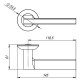 Ручка Punto (Пунто) раздельная R.TL54.BLADE (BLADE TL) WH-19 белый