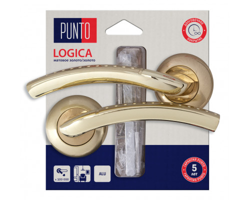 Ручка Punto (Пунто) раздельная LM/A R.TL54.LOGICA/HD SG/GP-4 матовое золото/золото Ручка Punto (Пунто) раздельная LM/A R.TL54.LOGICA/HD SG/GP-4 матовое золото/золото