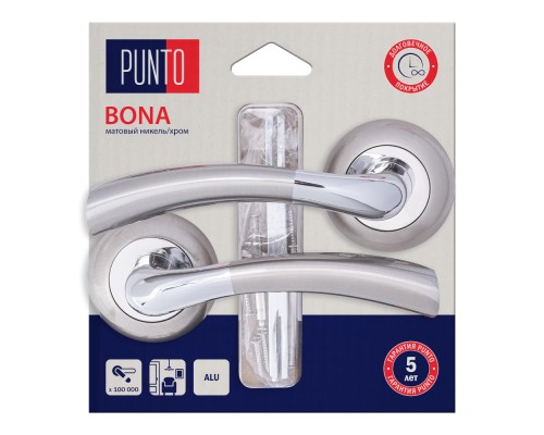 Ручка Punto (Пунто) раздельная LM/A R.TL54.BONA/HD SN/CP-3 матовый никель/хром Ручка Punto (Пунто) раздельная LM/A R.TL54.BONA/HD SN/CP-3 матовый никель/хром