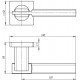 Ручка Armadillo (Армадилло) раздельная K.SQ52.TRINITY (TRINITY SQ005) SN/CP-3 матовый никель/хром