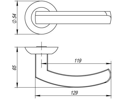 Ручка Fuaro (Фуаро) раздельная R.AR54.ALFA (ALFA AR) 140mm CP-8 хром Ручка Fuaro (Фуаро) раздельная R.AR54.ALFA (ALFA AR) 140mm CP-8 хром