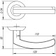 Ручка Fuaro (Фуаро) раздельная R.AR54.ALFA (ALFA AR) 140mm CP-8 хром