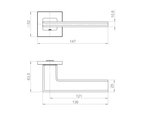 Ручка Fuaro (Фуаро) раздельная K.ZL52.HORIZON SSG-39 сатинированное золото