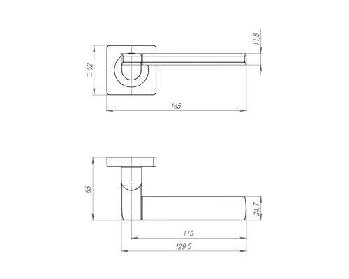 Ручка Ajax (Аякс) раздельная K.JK51.LIFT (LIFT JK) SN/CP-3 матовый никель/хром