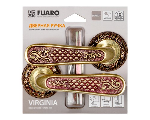 Ручка Fuaro (Фуаро) раздельная VIRGINIA SM/HD RB-10 французское золото Ручка Fuaro (Фуаро) раздельная VIRGINIA SM/HD RB-10 французское золото