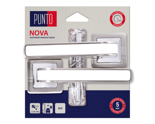 Ручка Punto (Пунто) раздельная LM/A K.QR52.NOVA/HD SN/CP-3 матовый никель/хром Ручка Punto (Пунто) раздельная LM/A K.QR52.NOVA/HD SN/CP-3 матовый никель/хром