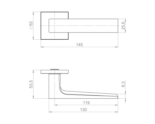 Ручка Fuaro (Фуаро) раздельная K.ZL52.BASIC BL-24 черный
