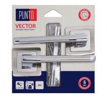 Ручка Punto (Пунто) раздельная LM/A K.QR52.VECTOR/HD SN/CP-3 матовый никель/хром