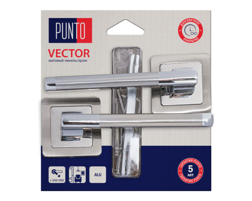 Ручка Punto (Пунто) раздельная LM/A K.QR52.VECTOR/HD SN/CP-3 матовый никель/хром Ручка Punto (Пунто) раздельная LM/A K.QR52.VECTOR/HD SN/CP-3 матовый никель/хром