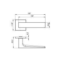Ручка Fuaro (Фуаро) раздельная K.RL52.REDLINE (RED LINE RL) ABG-6 зелёная бронза