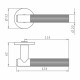 Ручка Punto (Пунто) раздельная R.ARC.R52.FORM BL-24 черный