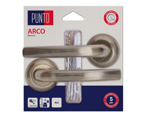 Ручка Punto (Пунто) раздельная LM/A R.TL54.ARCO/HD ABG-6 бронза Ручка Punto (Пунто) раздельная LM/A R.TL54.ARCO/HD ABG-6 бронза