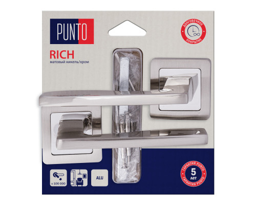 Ручка Punto (Пунто) раздельная LM/A K.QR52.RICH/HD SN/CP-3 матовый никель/хром Ручка Punto (Пунто) раздельная LM/A K.QR52.RICH/HD SN/CP-3 матовый никель/хром