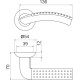 Ручка Armadillo (Армадилло) раздельная Libra LD26-1GP-22 золото TECH (кв. 8х140)