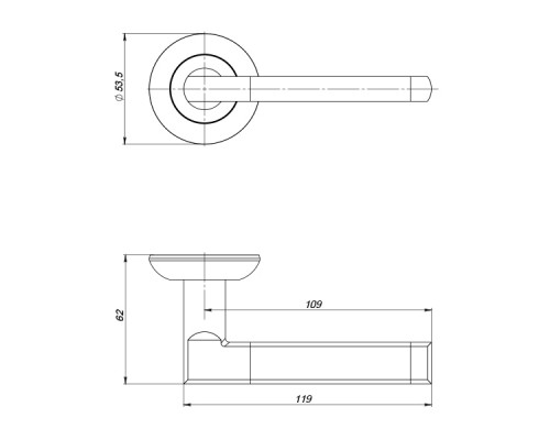 Ручка Punto (Пунто) раздельная R.ZR54.AXIS (AXIS ZR) BL-24 черный Ручка Punto (Пунто) раздельная R.ZR54.AXIS (AXIS ZR) BL-24 черный