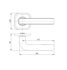 Ручка Fuaro (Фуаро) раздельная K.TRD62.TOROID.LITE BL-24 черный