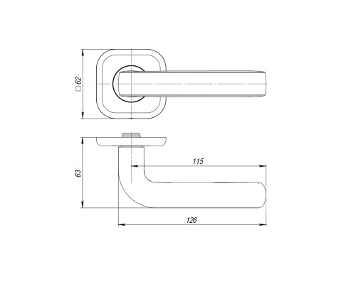 Ручка Fuaro (Фуаро) раздельная K.TRD62.TOROID.LITE BL-24 черный
