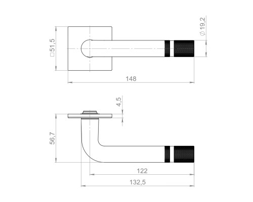 Ручка Armadillo (Армадилло) раздельная K.YM.CANNOLI MWSC-33 итальянский тисненый