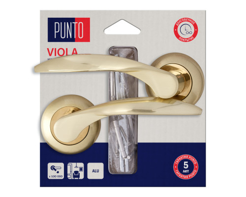 Ручка Punto (Пунто) раздельная LM/A R.TL54.VIOLA/HD SG/GP-4 матовое золото/золото Ручка Punto (Пунто) раздельная LM/A R.TL54.VIOLA/HD SG/GP-4 матовое золото/золото