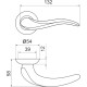 Ручка Armadillo (Армадилло) раздельная Andromeda LD143-1SN/CP-3 матовый никель/хром