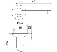 Ручка Armadillo (Армадилло) раздельная Stella LD28-1SG/GP-4 матовое золото/золото TECH (кв. 8х140)