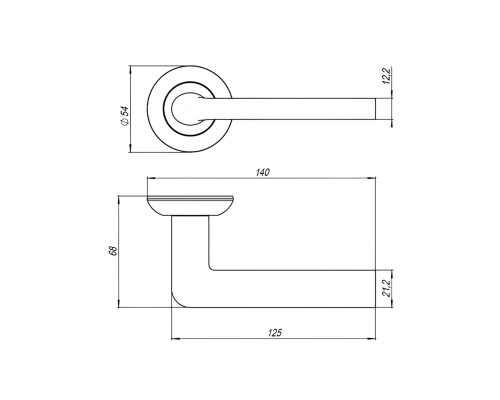 Ручка Punto (Пунто) раздельная R.TL54.NEXT 140mm BL-24 черный Ручка Punto (Пунто) раздельная R.TL54.NEXT 140mm BL-24 черный