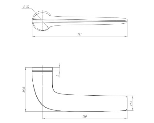 Ручка Armadillo (Армадилло) раздельная R.ART30.LACONY BL-26 черный Ручка Armadillo (Армадилло) раздельная R.ART30.LACONY BL-26 черный