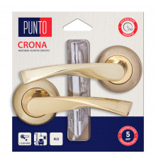 Ручка Punto (Пунто) раздельная LM/A R.TL54.CRONA/HD SG/GP-4 матовое золото/золото