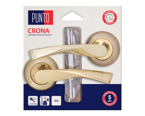 Ручка Punto (Пунто) раздельная LM/A R.TL54.CRONA/HD SG/GP-4 матовое золото/золото Ручка Punto (Пунто) раздельная LM/A R.TL54.CRONA/HD SG/GP-4 матовое золото/золото