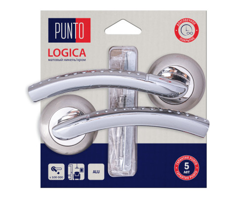 Ручка Punto (Пунто) раздельная LM/A R.TL54.LOGICA/HD SN/CP-3 матовый никель/хром Ручка Punto (Пунто) раздельная LM/A R.TL54.LOGICA/HD SN/CP-3 матовый никель/хром