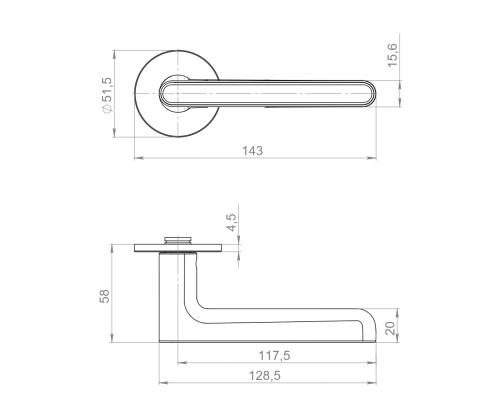 Ручка Armadillo (Армадилло) раздельная R.YM.CINNAMON MWSC-33 итальянский тисненый