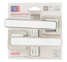 Ручка Punto (Пунто) раздельная MARS QR/HD SN/WH-19 матовый никель/белый