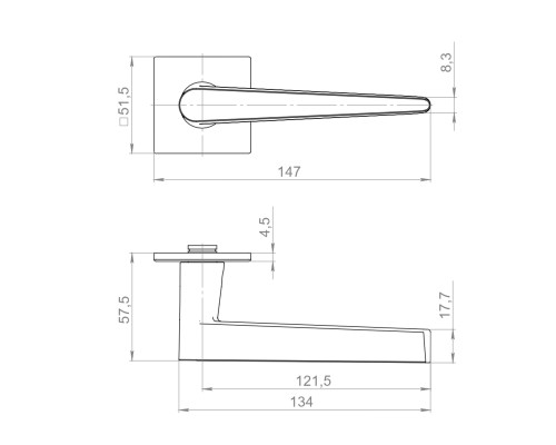 Ручка Armadillo (Армадилло) раздельная K.YM.GELATO MWSC-33 итальянский тисненый