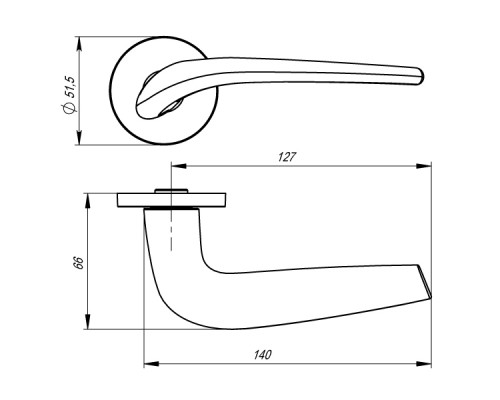 Ручка Armadillo (Армадилло) раздельная R.URS52.TWIN (TWIN URS) BPVD-77 вороненый никель Ручка Armadillo (Армадилло) раздельная R.URS52.TWIN (TWIN URS) BPVD-77 вороненый никель