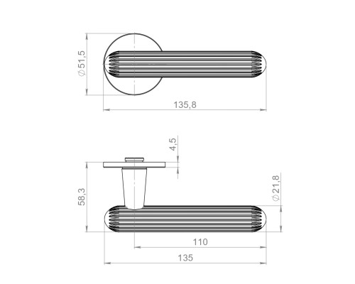 Ручка Armadillo (Армадилло) раздельная R.YM.ECLAIR BL-26 черный