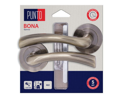 Ручка Punto (Пунто) раздельная LM/A R.TLK52.BONA/HD ABG-6 бронза Ручка Punto (Пунто) раздельная LM/A R.TLK52.BONA/HD ABG-6 бронза