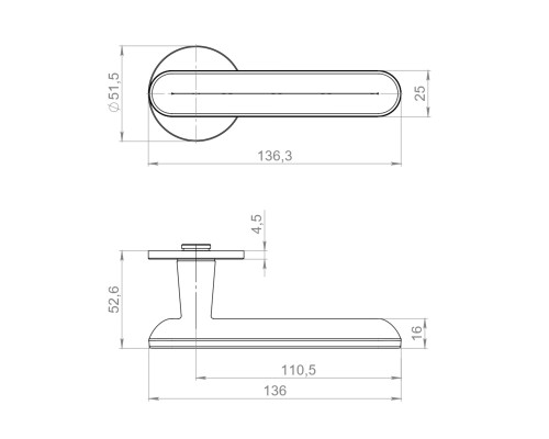 Ручка Armadillo (Армадилло) раздельная R.YM.FRAPPE AC-9 медь