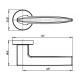 Ручка Armadillo (Армадилло) раздельная R.URB52.SQUID (SQUID URB9) ОВ-13 античная бронза