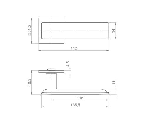 Ручка Armadillo (Армадилло) раздельная K.YM.CASTELLA FSG-39 флор. золото