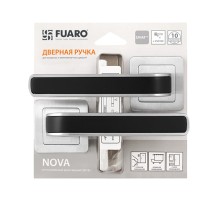 Ручка Fuaro (Фуаро) раздельная NOVA XM/HD SSC/BL-16 сатин хром/черный