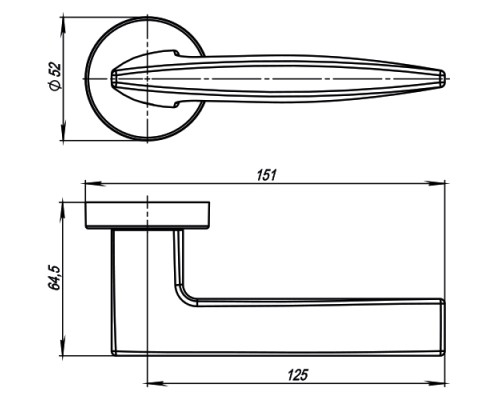 Ручка Armadillo (Армадилло) раздельная R.URB52.SQUID (SQUID URB9) BL-26 черный Ручка Armadillo (Армадилло) раздельная R.URB52.SQUID (SQUID URB9) BL-26 черный