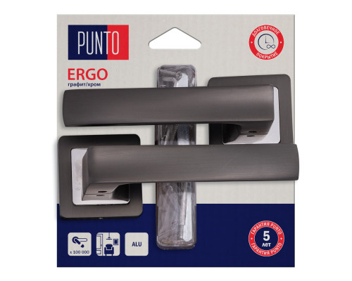 Ручка Punto (Пунто) раздельная LM/A K.QR52.ERGO/HD GR/CP-23 графит/хром Ручка Punto (Пунто) раздельная LM/A K.QR52.ERGO/HD GR/CP-23 графит/хром