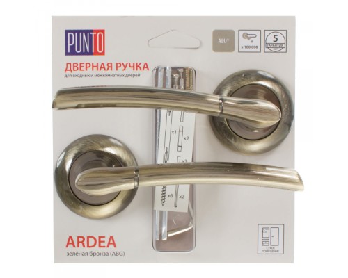 Ручка Punto (Пунто) раздельная ARDEA TL/HD ABG-6 зеленая бронза