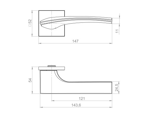 Ручка Fuaro (Фуаро) раздельная K.ZL52.ETALON SSG-39 сатинированное золото