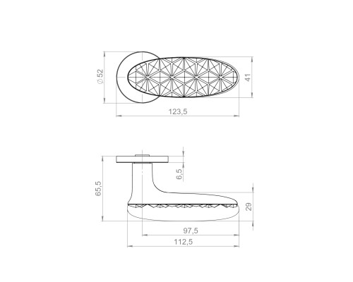 Ручка Armadillo (Армадилло) раздельная R.ART52.D.EXOTIC BL-26 черный